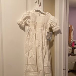 White smocking dress